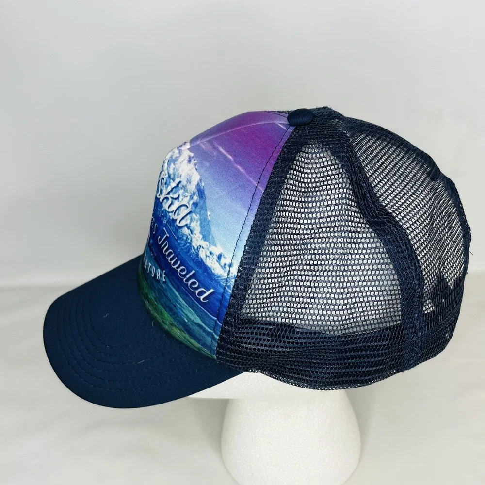 Alaska Moose Navy Trucker Style Snapback Hat‎ Cap Vintage Souvenir ACE